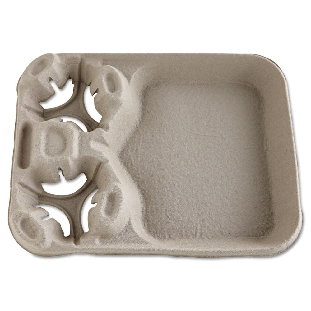 Chinet StrongHolder Molded Fiber Cup/Food Trays, 8 Oz to 44 Oz, Beige, Carton Of 100 Trays