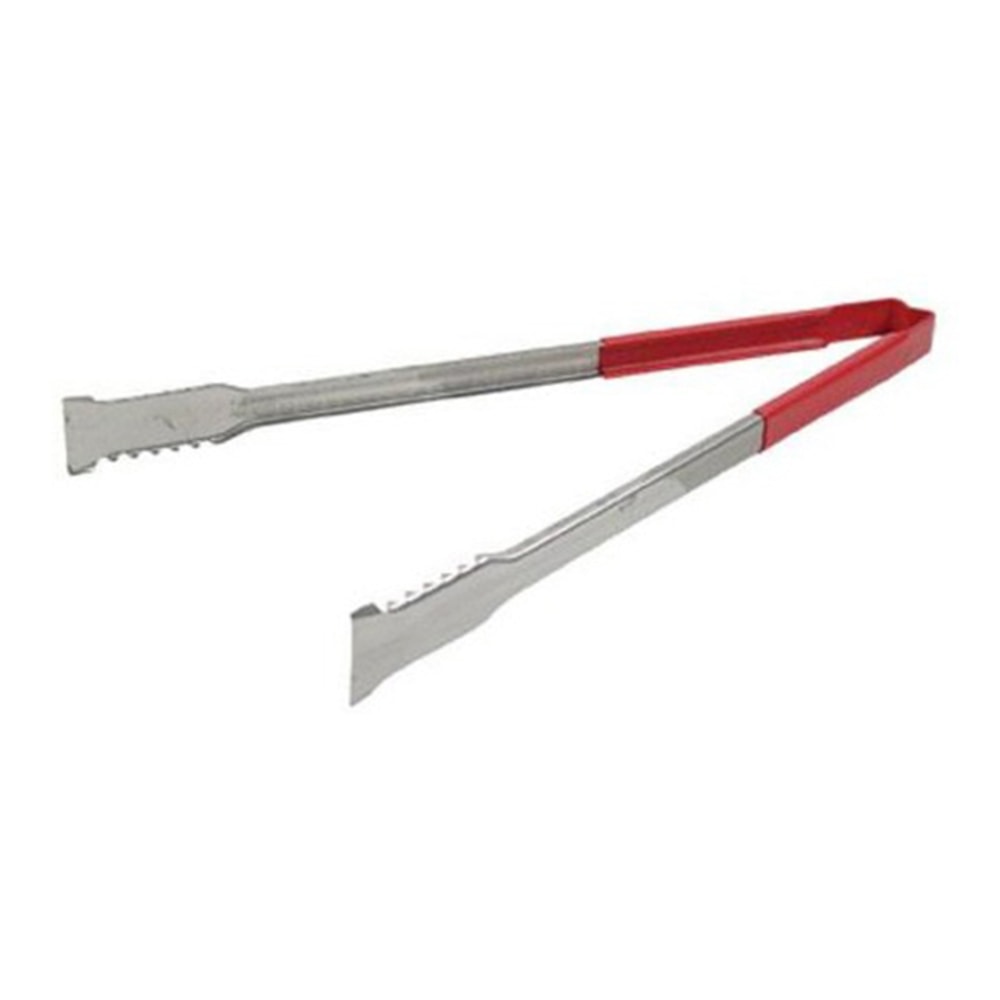 Vollrath 16in Tongs With Antimicrobial Protection, Red