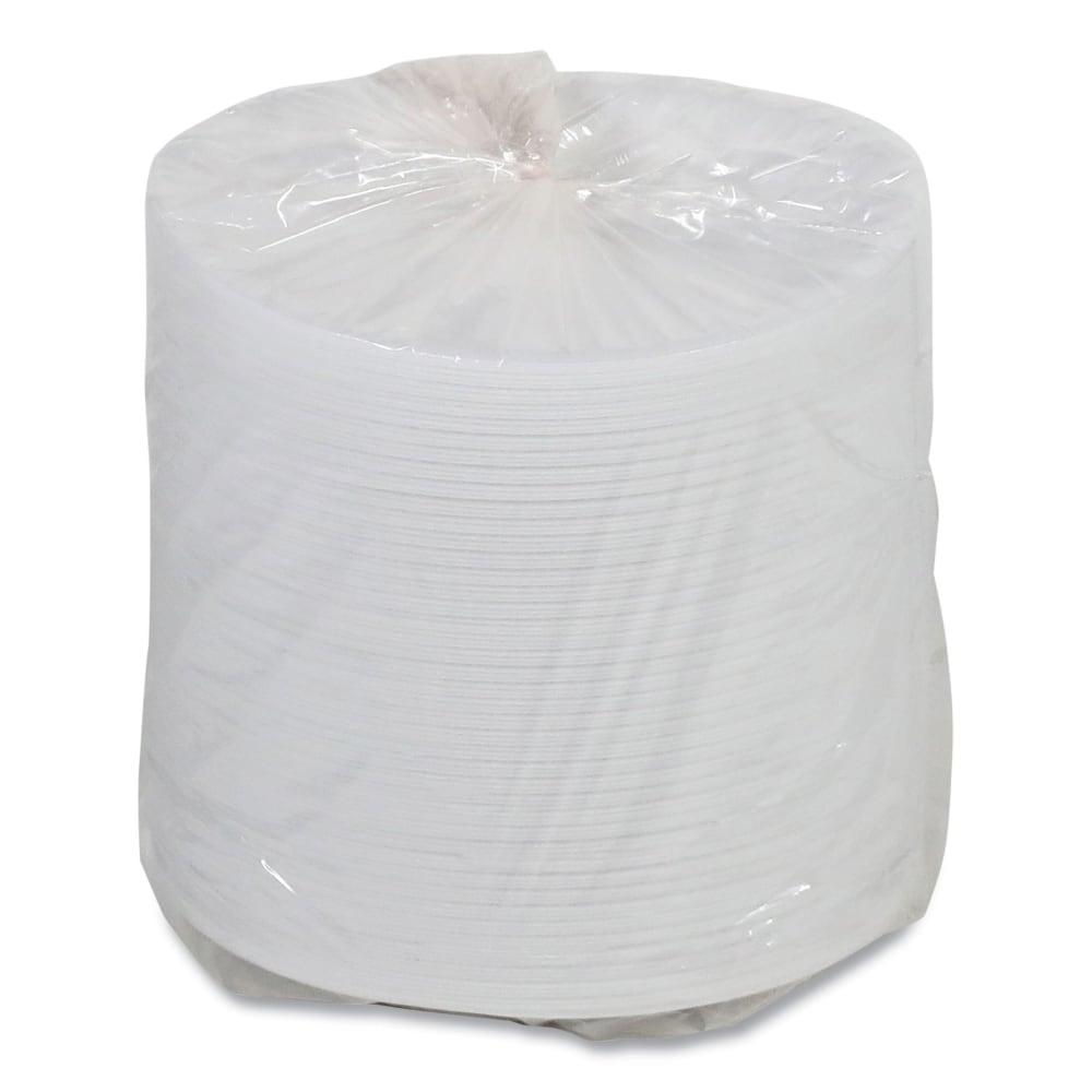 Pactiv Evergreen Placesetter Satin Non-Laminated Foam Dinnerware, Plate, 9in, White, Carton Of 500 Plates