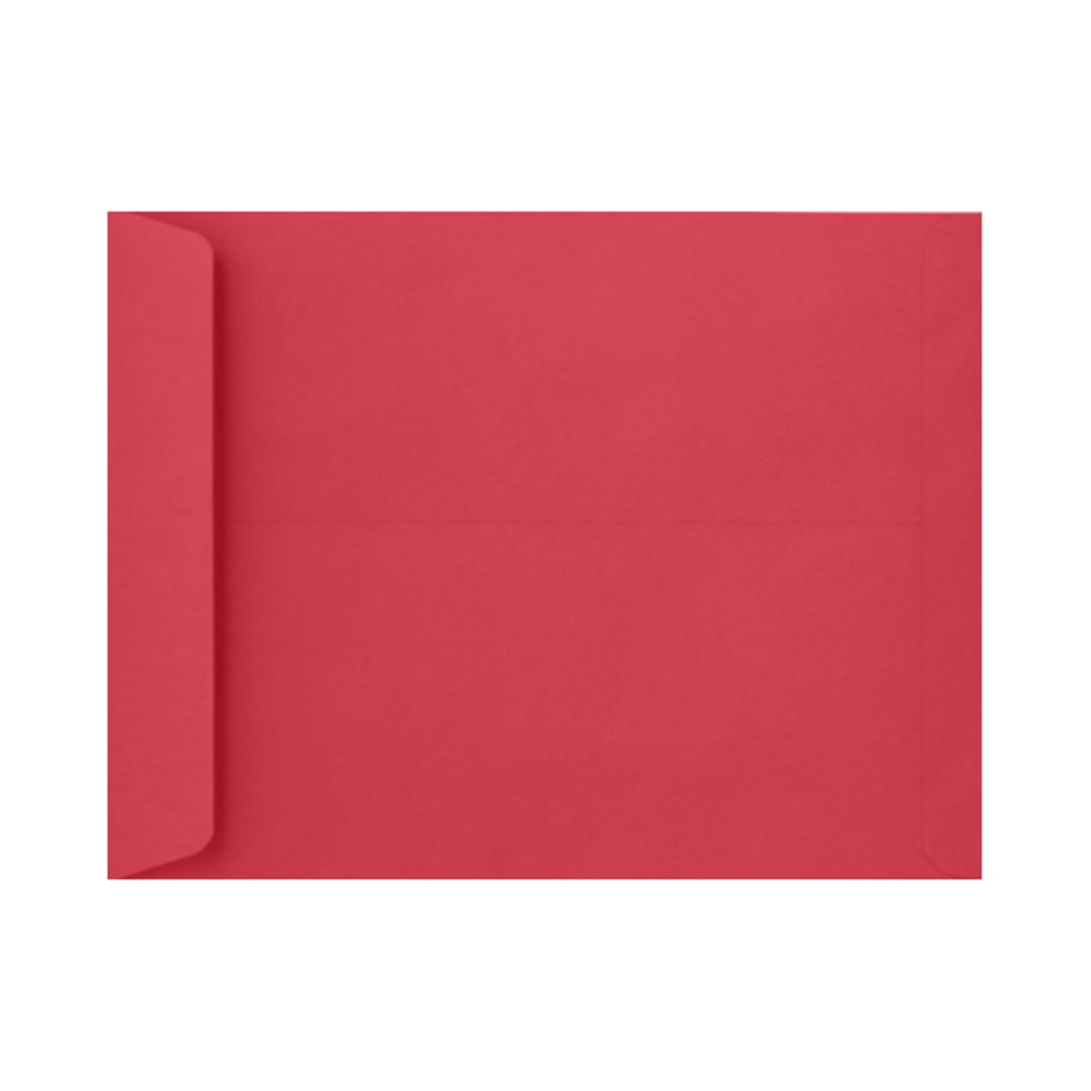 LUX Open-End 9in x 12in Envelopes, Peel & Press Closure, Holiday Red, Pack Of 500
