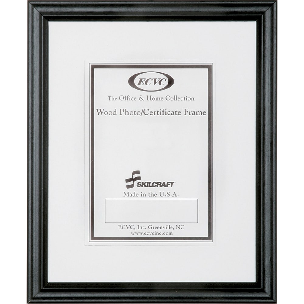 SKILCRAFT Style A Wood Frame - Wall Mountable - Horizontal, Vertical - Hanger - Black - 6 / Box