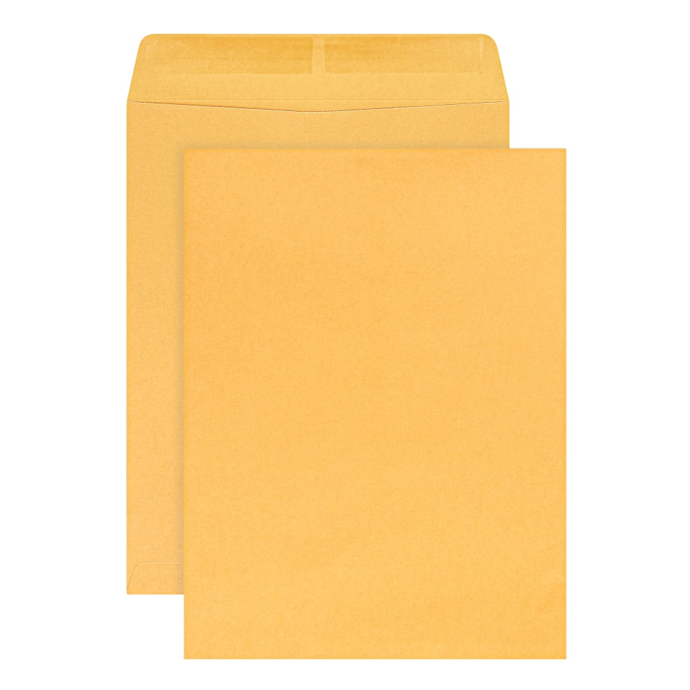 Office Depot Brand  9in x 12in Manila Catalog Envelopes, Gummed Seal, Brown Kraft, Box Of 250