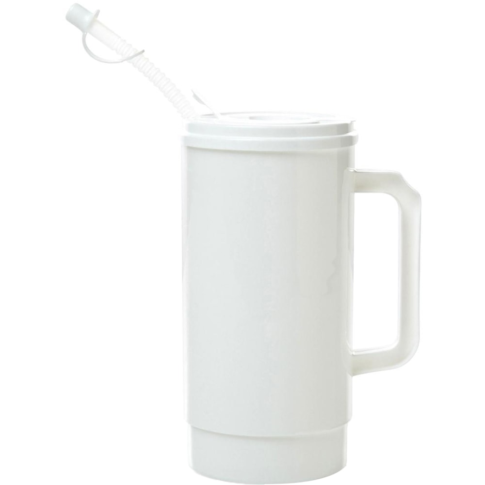 Medline Insulated Carafes, 32 Oz, White, Pack Of 48
