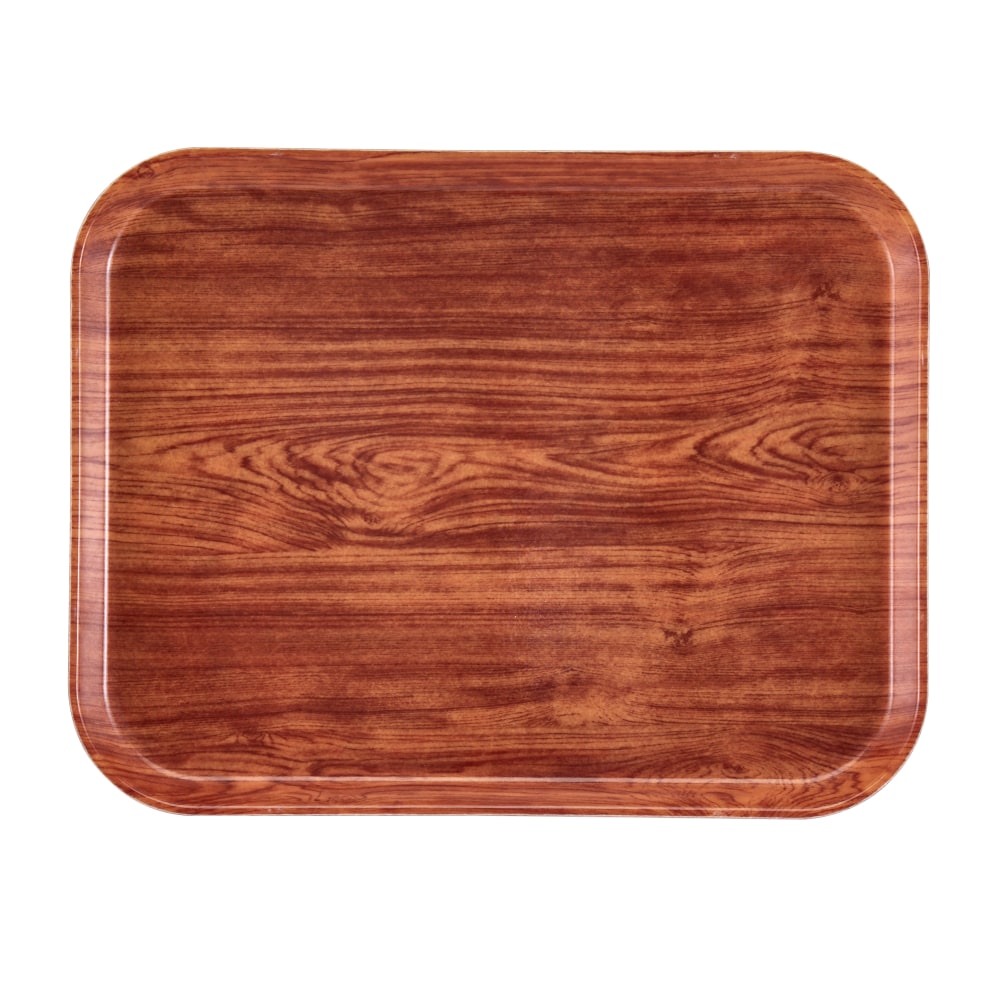 Cambro Camtray Rectangular Serving Trays, 14in x 18in, Java Teak, Pack Of 12 Trays