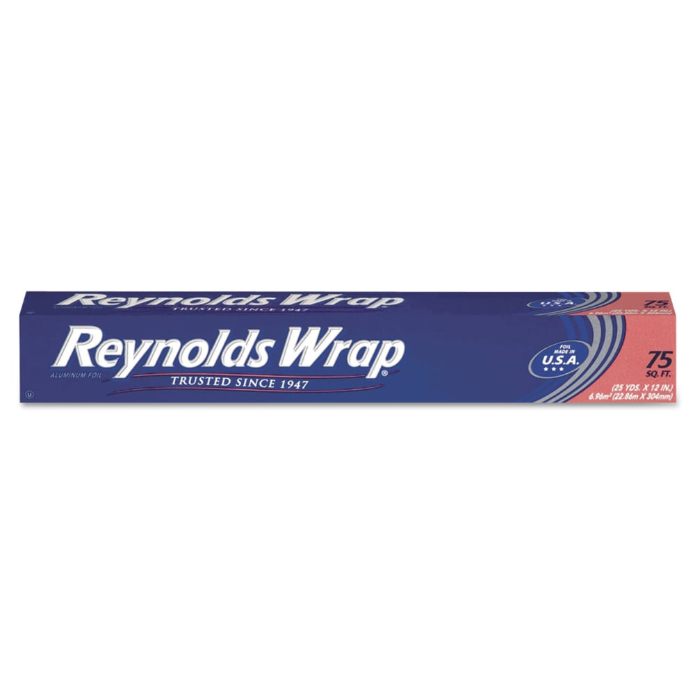 Reynolds Wrap Standard Aluminum Foil Roll, 12in x 75ft, Silver