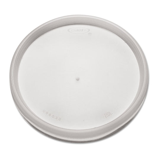 Dart Plastic Lids for Foam Cups, Bowls and Containers, Flat, Vented, Fits 6oz-32oz, Clear, 100/PK, 10 PKS/CT