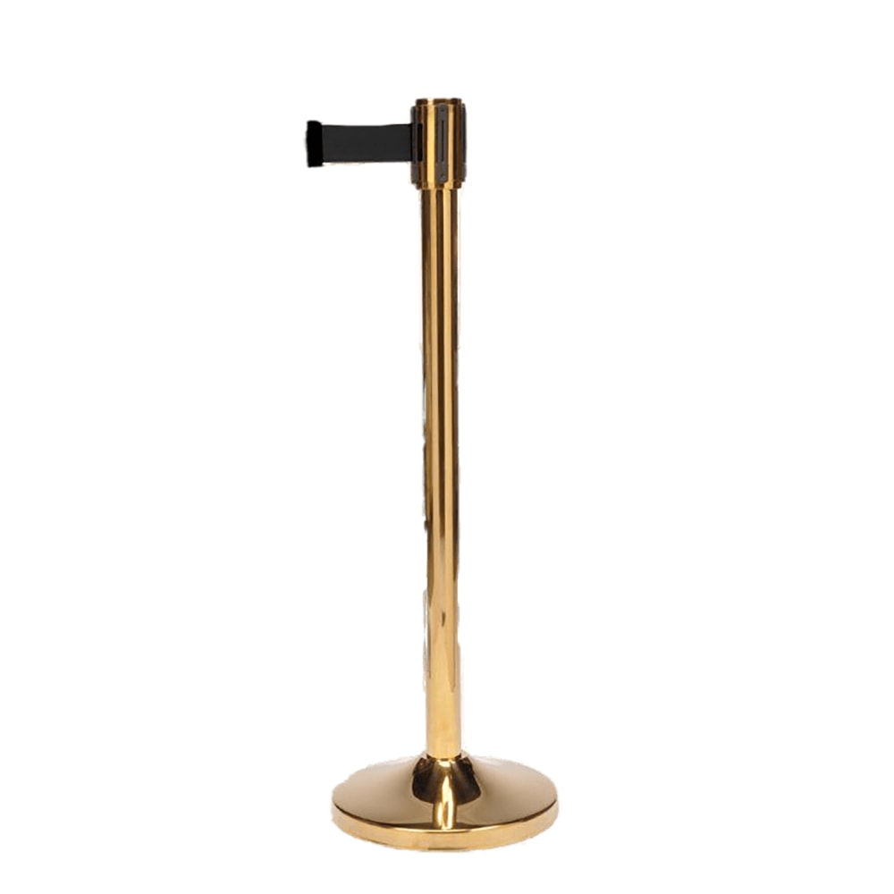 CSL Deluxe Stanchion, 39inH x 12-1/2inW x12-1/2inD, Black/Gold