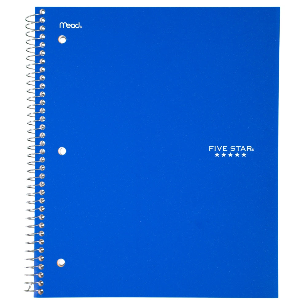 Five Star Wirebound Notebook Plus Study App, 1 Subject, College Ruled, 8 1/2in x 11in, 100 Sheets, Assorted Colors