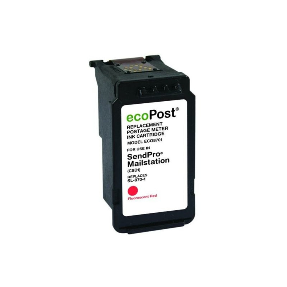 ecoPost Remanufactured Postage Meter Red Ink Cartridge for Pitney Bowes SL-870-1 - Replaces Pitney Bowes SL-870-1 - ECO8701