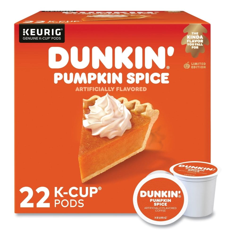 Dunkin Donuts Dunkin Donuts K Cup Pods, Pumpkin Spice, Box Of 22 Pods