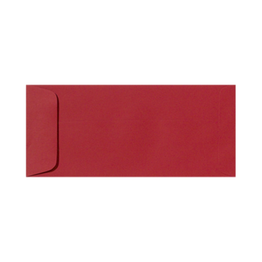 LUX Open-End Envelopes, #10, Peel & Press Closure, Ruby Red, Pack Of 50