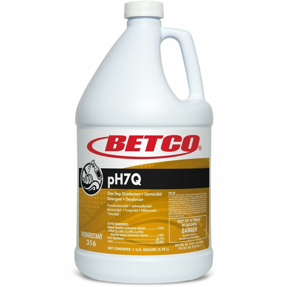 Betco pH7Q Neutral Disinfectant, 128 Oz, Total Qty 1