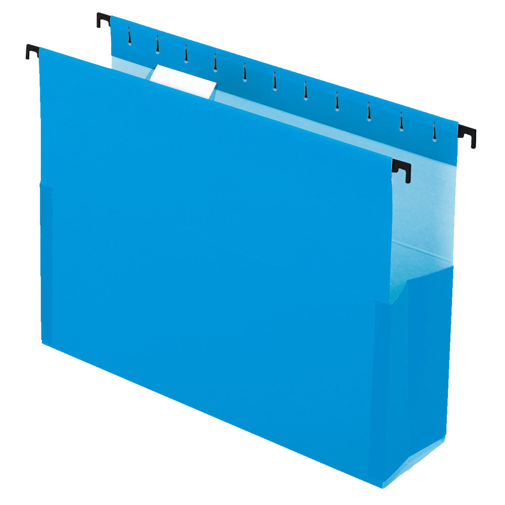 Pendaflex SureHook Pocket Reinforced Box Files, 3in Expansion, Letter Size, Blue, Pack Of 25