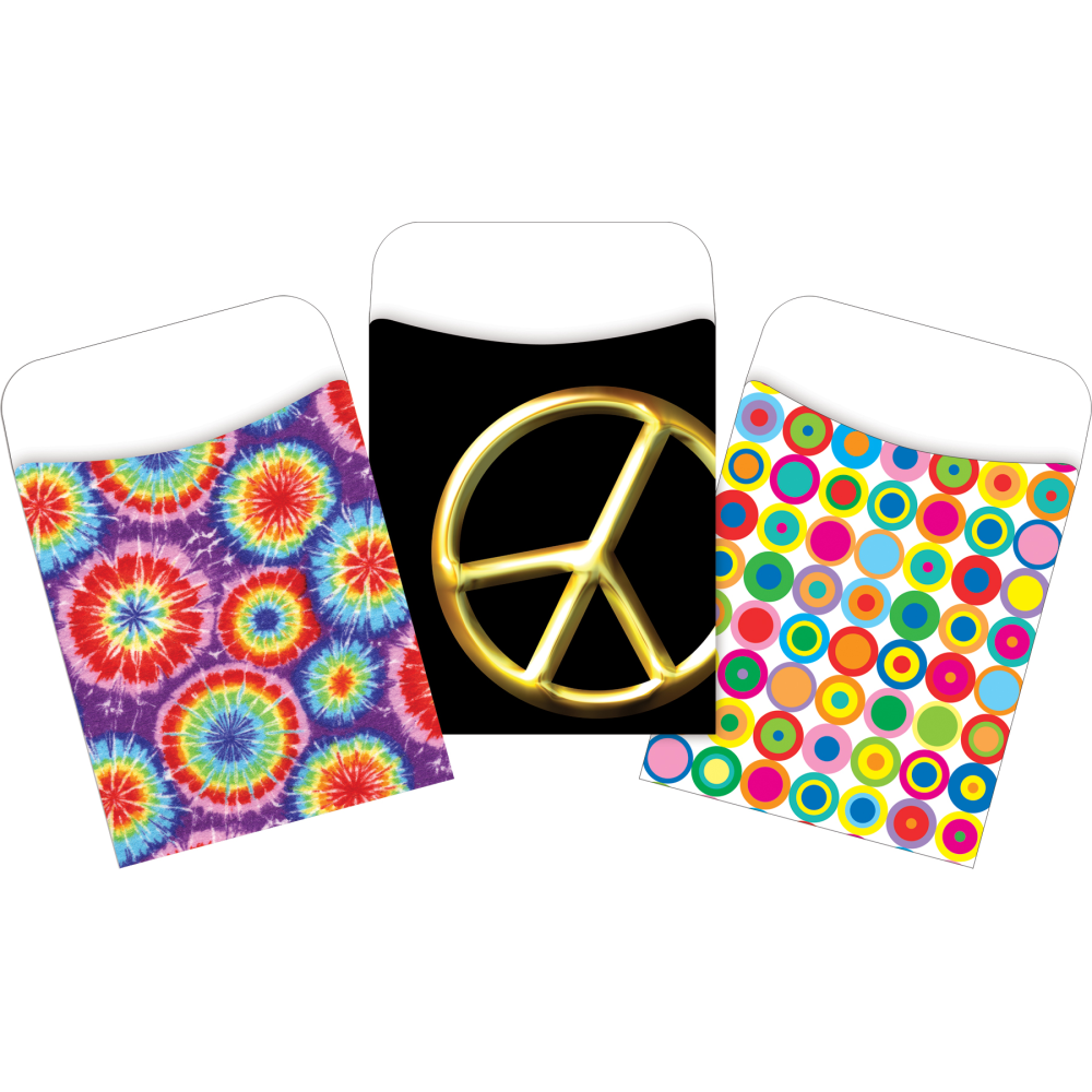 Barker Creek Peel & Stick Library Pockets, 3-1/2in x 5-1/8in, In the Groove, Set Of 90 Pockets