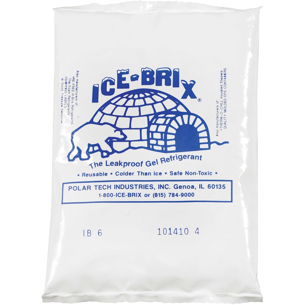 Ice-Brix Cold Packs, 6 oz, 5 1/2in x 4in x 3/4in, Box Of 48