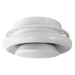 Deflecto 6-In. Suspended Ceiling Air Diffuser, White (TFG6)