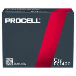 Procell PC-1400 Alkaline General Purpose C Batteries, Pack Of 12