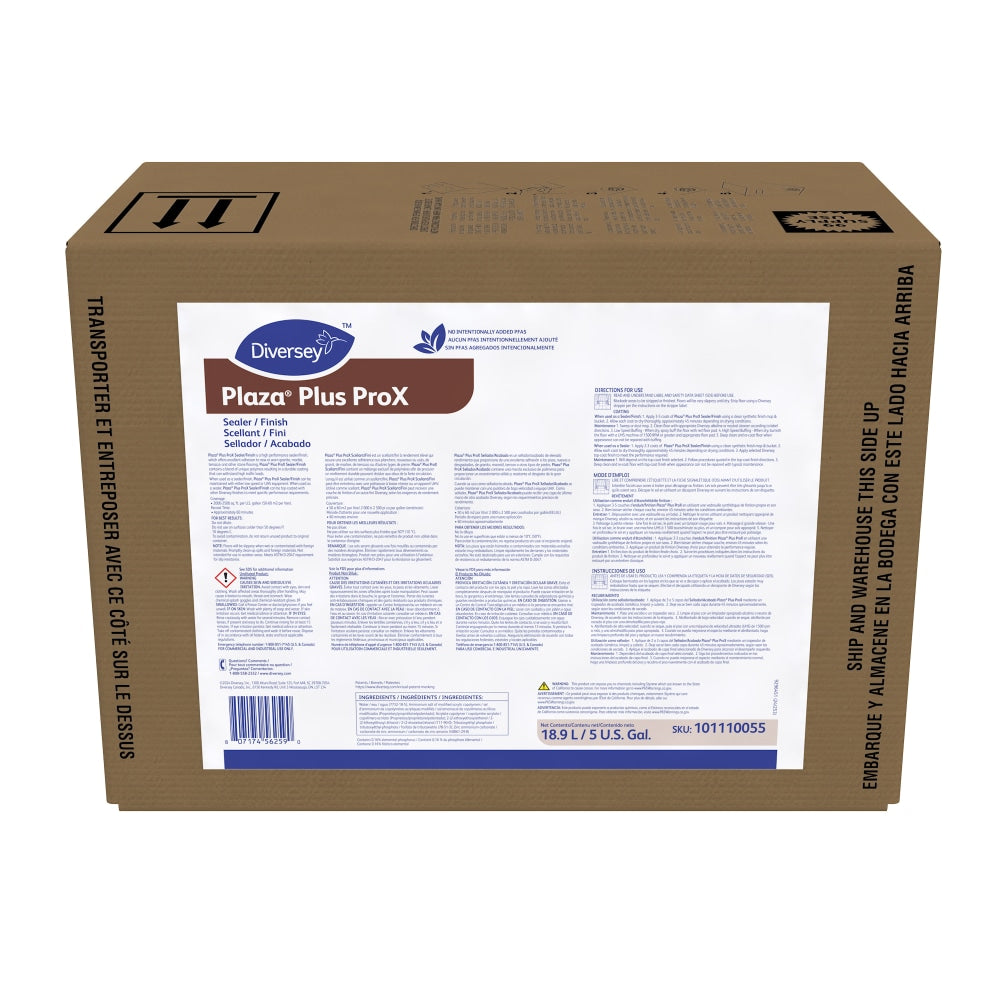 Diversey Care Plaza Plus ProX Sealer/Finish, 18.9L (639 Oz), White