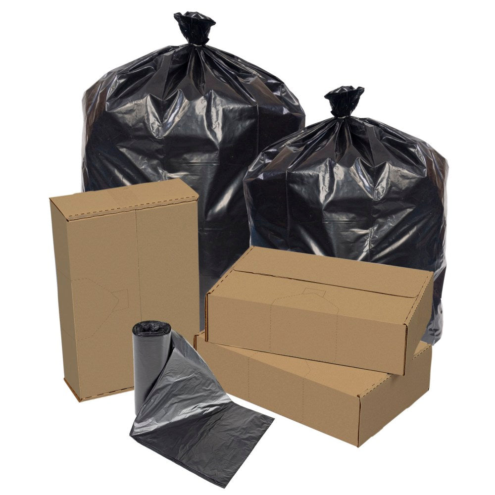 Pitt Plastics Repro Can Liners, 0.9-mil, 16 Gallons, Black, Case Of 500
