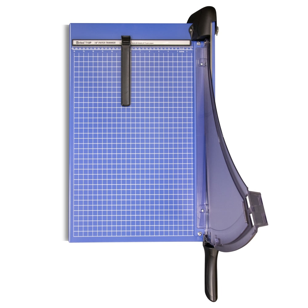 United Professional Guillotine Paper Trimmer, T18P, 18in, Blue