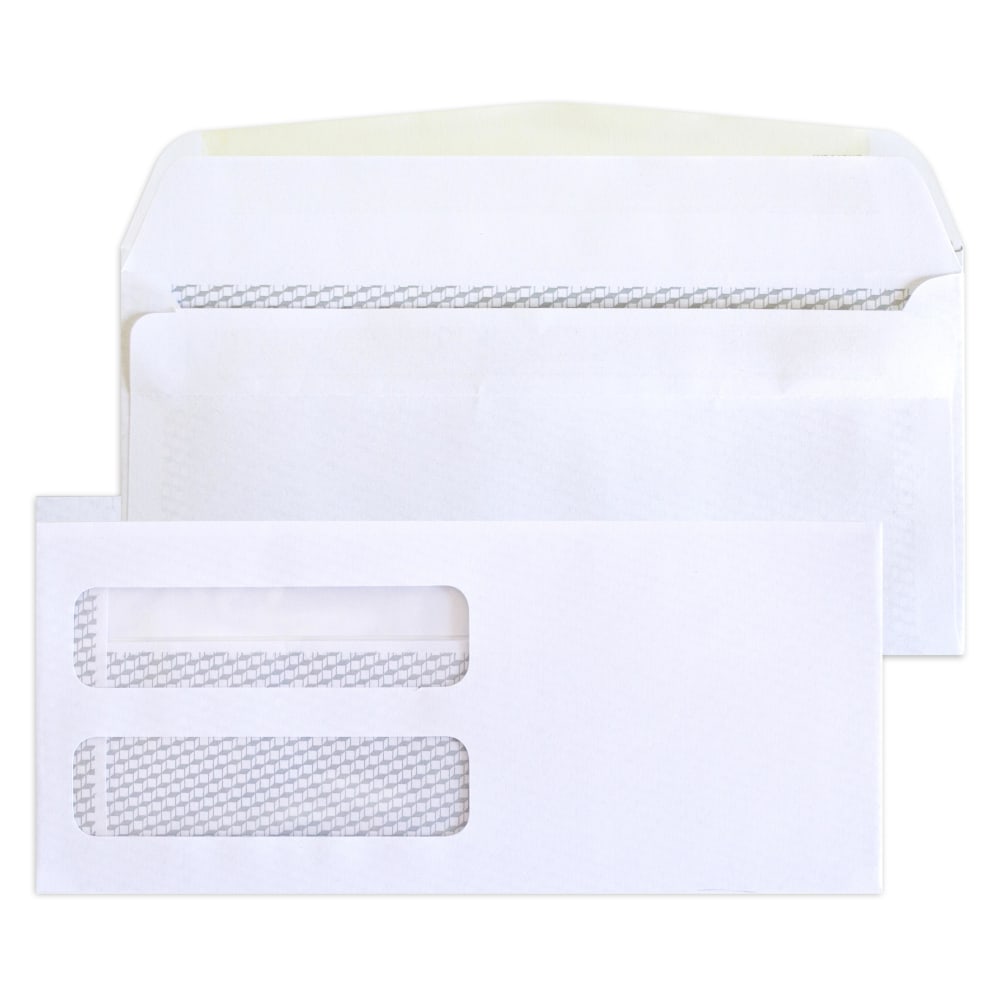 #9 Double-Window Medical/Healthcare Billing Statement Envelopes, Left Windows (Top/Bottom), Self-Seal, White, Pack Of 5000