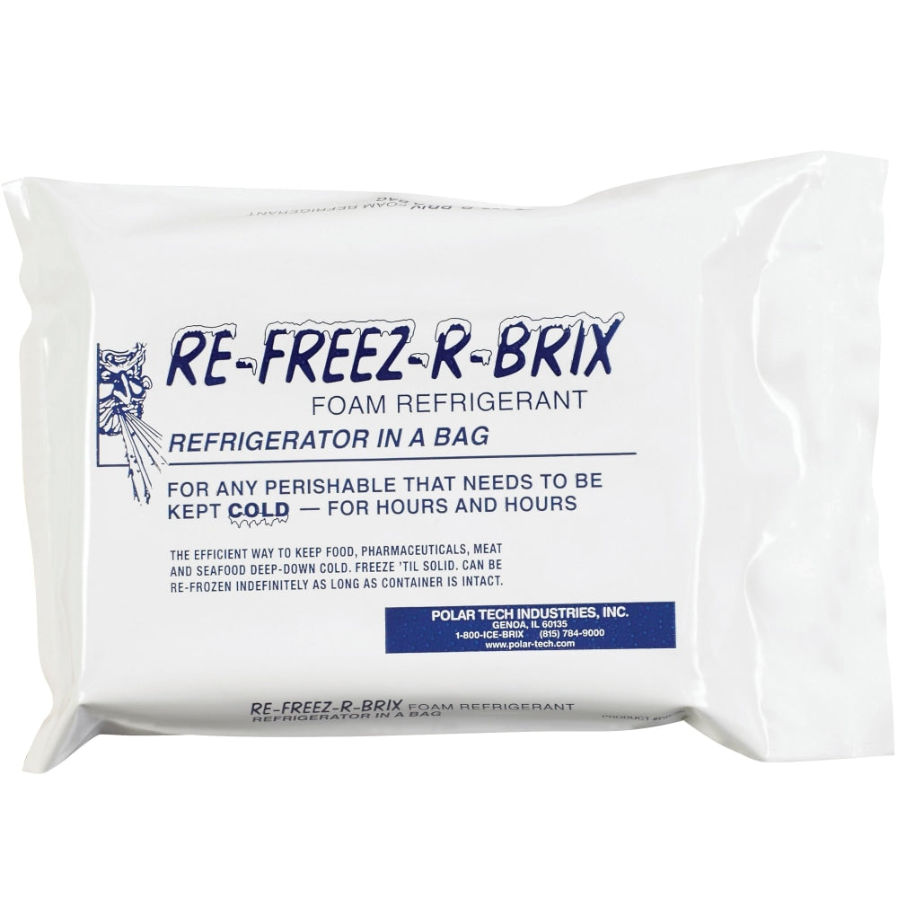 Re-Freez-R-Brix Cold Bricks, 7inH x 5inW x 1 1/2inD, White, Case Of 12
