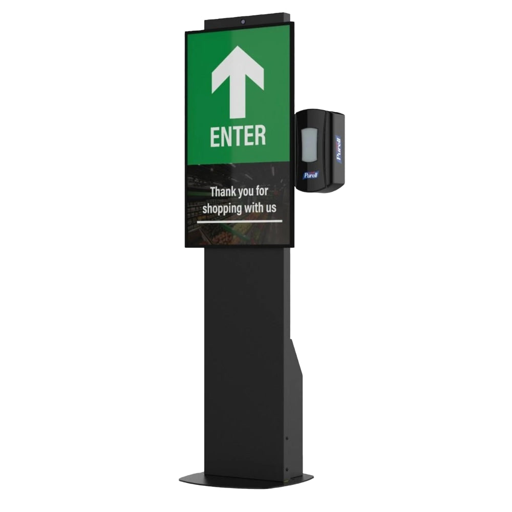 Viewsonic STND-059 Health Flex Hand Sanitizing Station, 60inH x 16inW x 16inD, Black