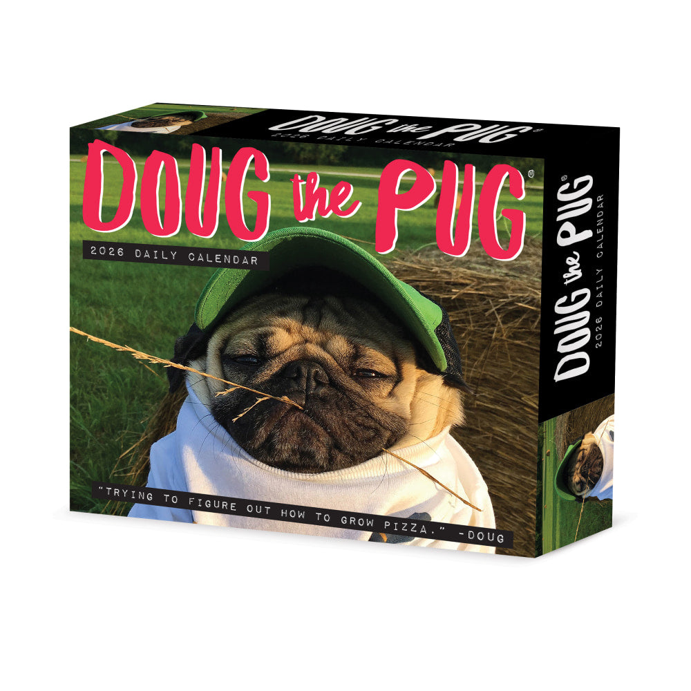 2026 Willow Creek Press Page-A-Day Daily Desk Calendar, 6-1/4in x 5-1/2in, Doug the Pug, January To December, 54154