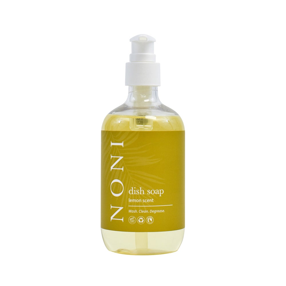 Hotel Emporium Noni Liquid Dish Soap, Lemon Scent, 10 Oz, Yellow, Case Of 40 Bottles