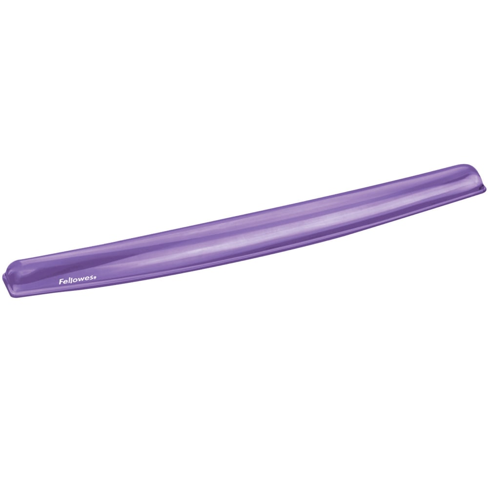Fellowes Gel Crystals Wrist Rest, 1inH x 19.31inW x 2.31inD, Purple