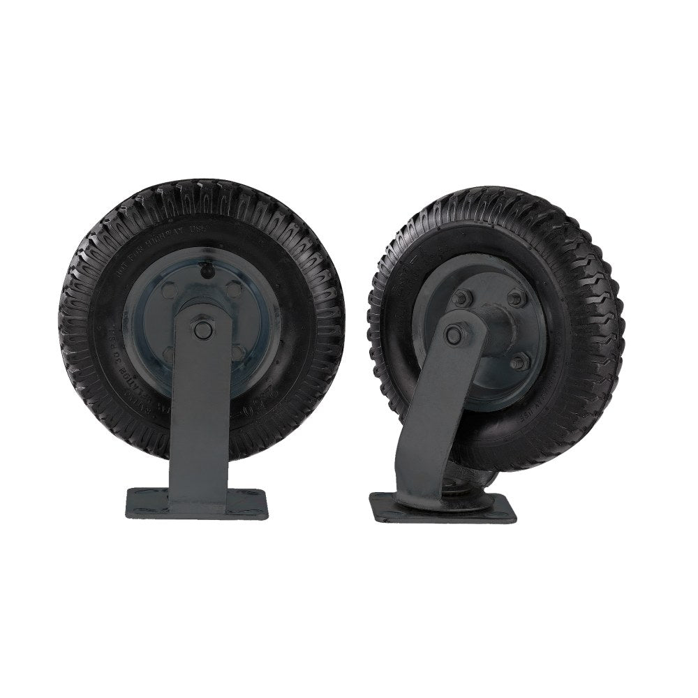Hospitality 1 Source Pneumatic Wheels, 8in, Black, Set Of 4 Wheels