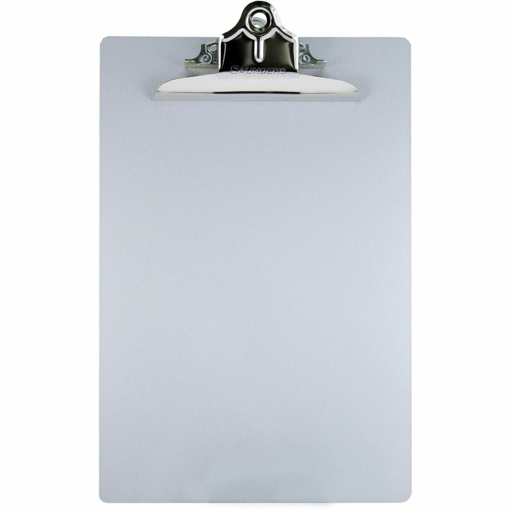 Saunders Aluminum Round Corner Clipboards - 1in Clip Capacity - 8 1/2in x 12in - Clamp - Aluminum - Silver - 1 Each