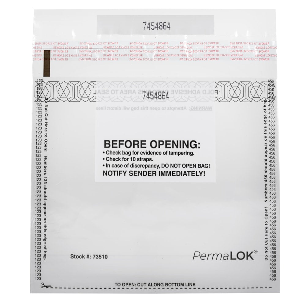 Control Group PermaLOK Deposit Bags, 6-3/4in x 8in, Clear, Pack Of 1,000 Bags