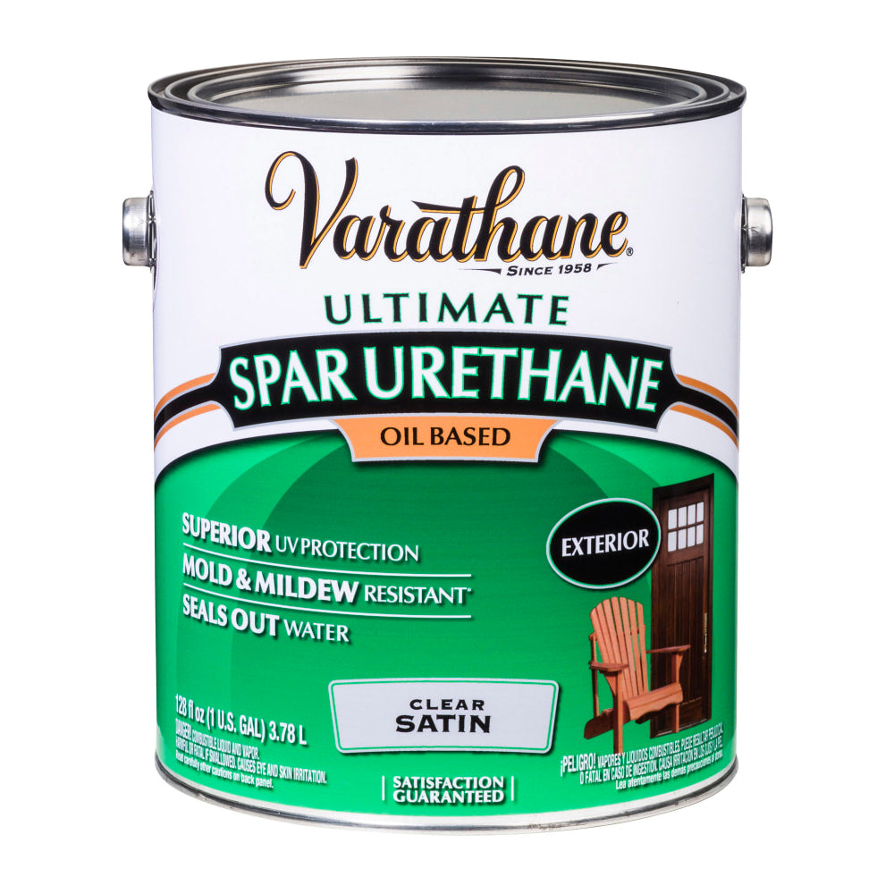 Varathane Ultimate Oil-Based Spar Urethane, 350 VOC, 1 Gallon, Clear Satin, Pack Of 2 Cans