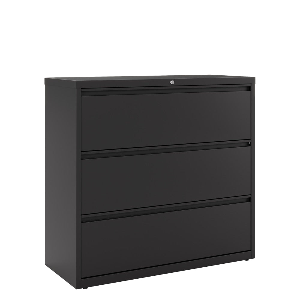WorkPro 42inW x 18-5/8inD Lateral 3-Drawer File Cabinet, Black