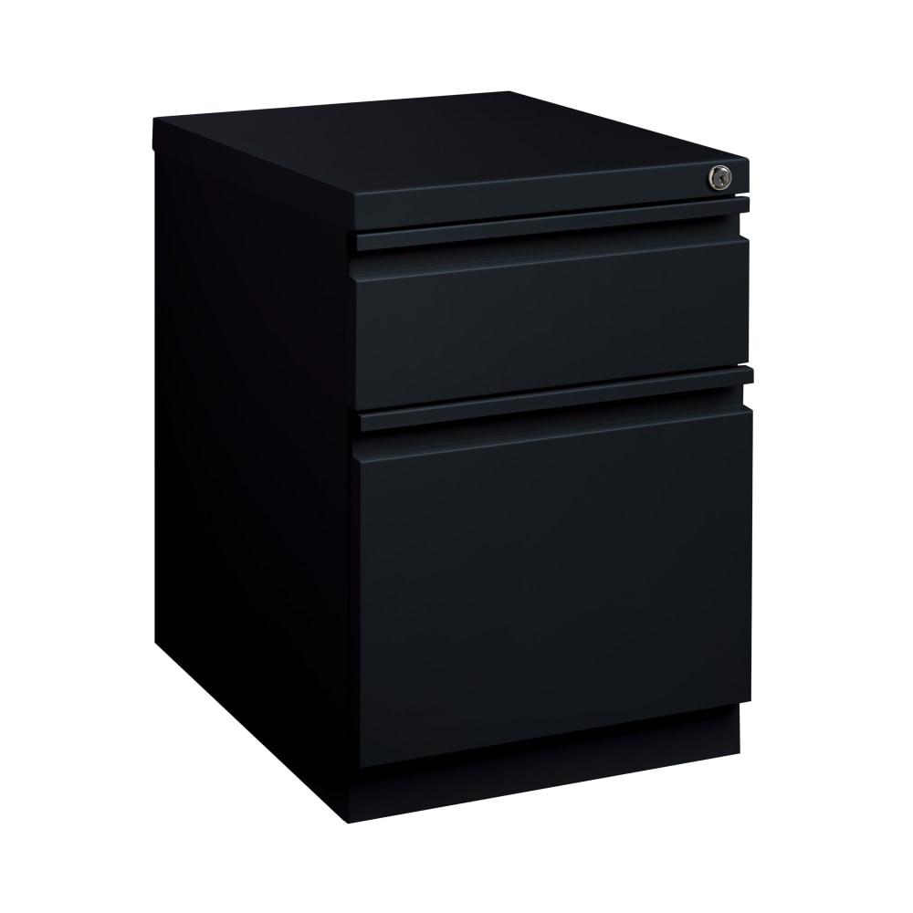 WorkPro 19-7/8inD Vertical 2-Drawer Mobile Pedestal File Cabinet, Black