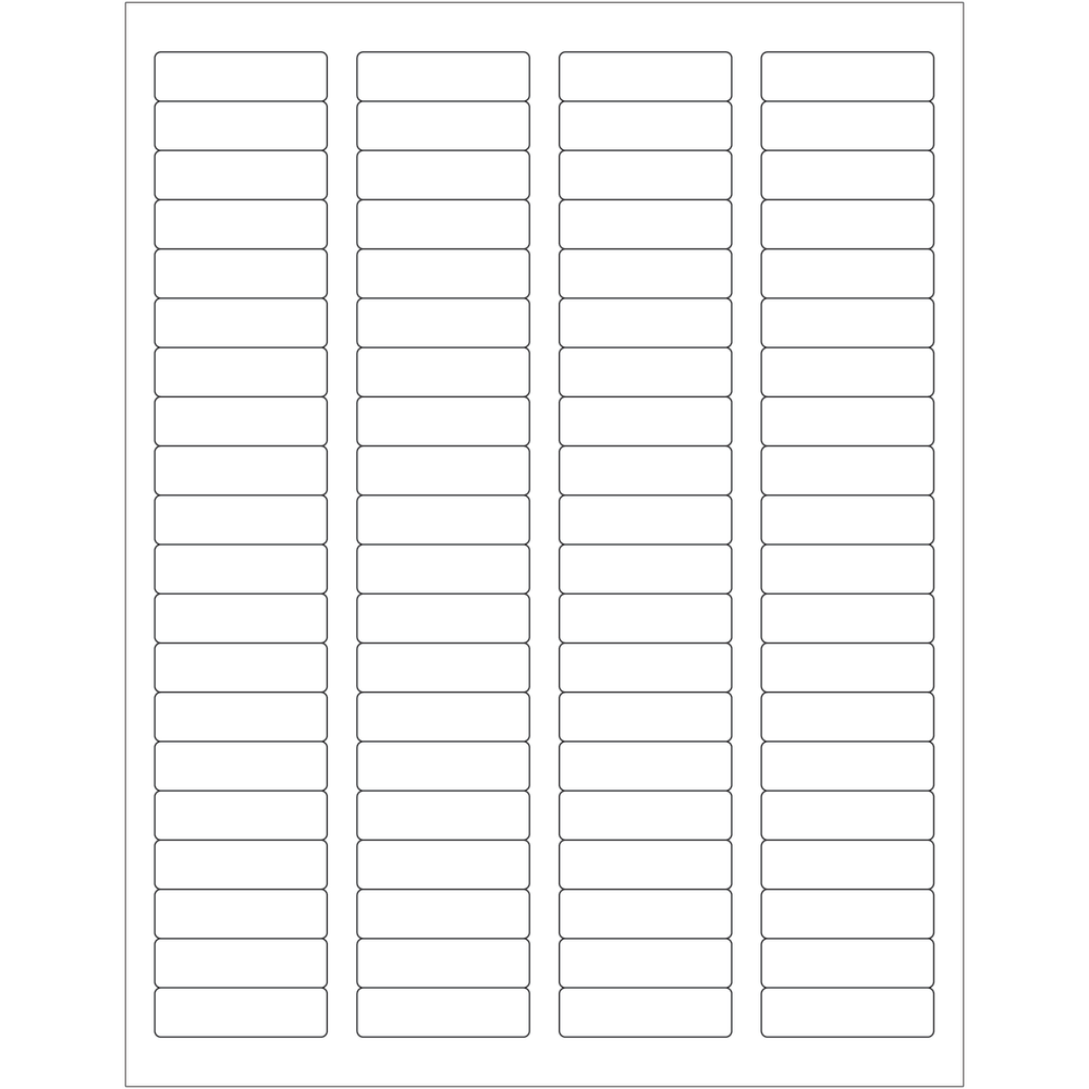 Tape Logic Inkjet/Laser Labels, LL109, Rectangle, 1 3/4in x 1/2in, White, Case Of 8,000