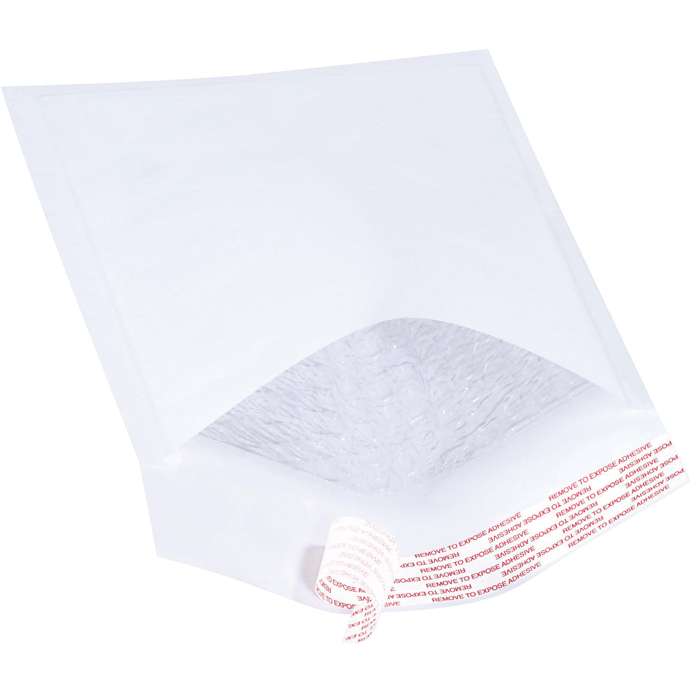 Partners Brand White Self-Seal Bubble Mailers, #0,6in x 10in, Pack Of 250