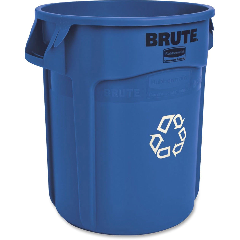 Rubbermaid Commercial Brute 20-Gallon Vented Recycling Container, Blue