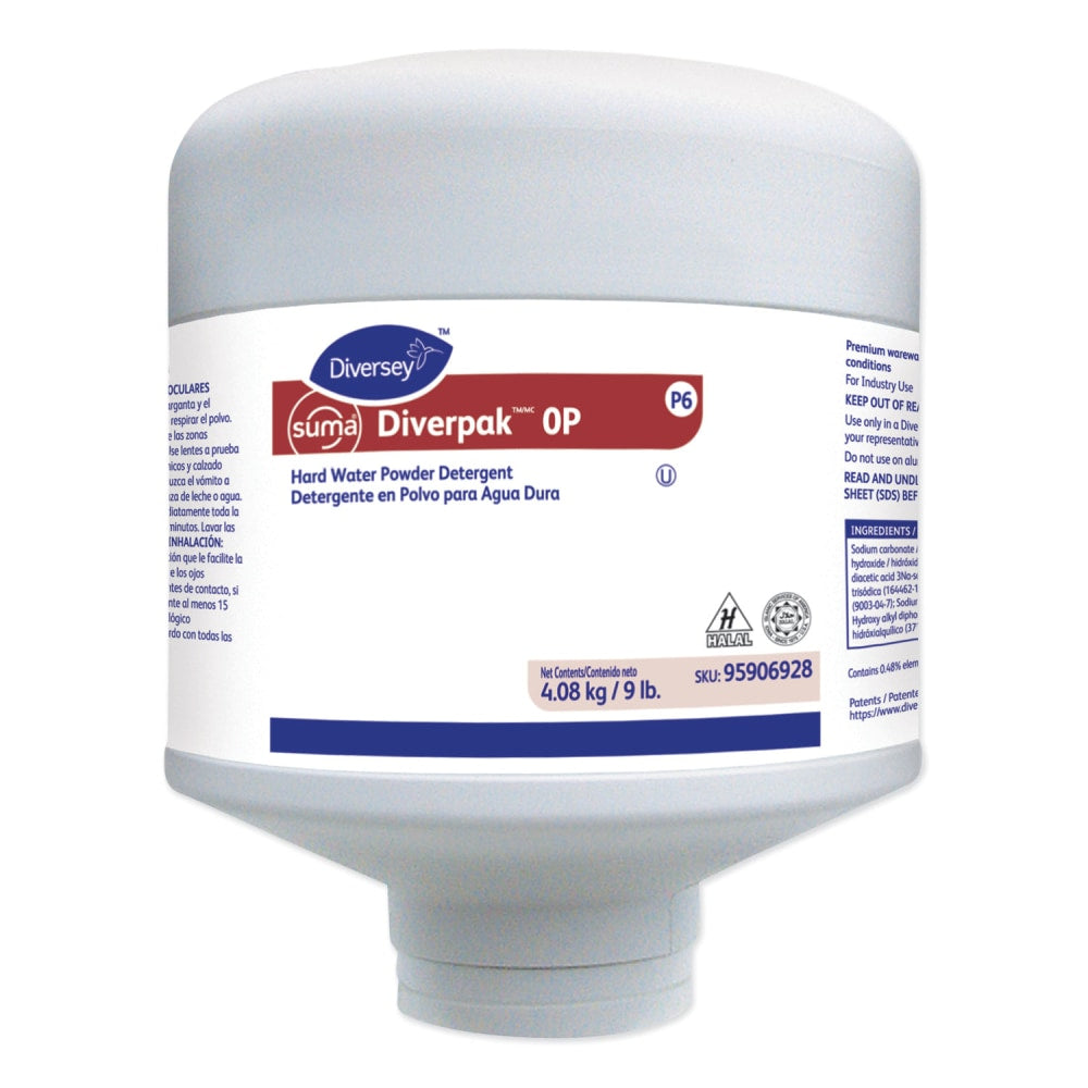 Diversey Suma Diverpak  OP Hard Water Powder Detergent, 9 lb Capsule