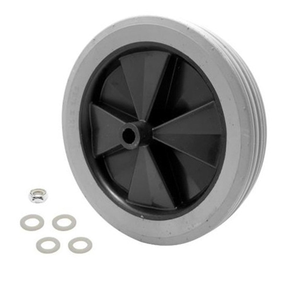 Rubbermaid 12in Non-Marking Tilt Truck Wheel, Gray