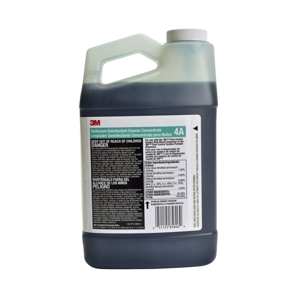 3M Flow Control Bathroom Disinfectant Cleaner Concentrate 4A, 64 Oz, Case Of 4