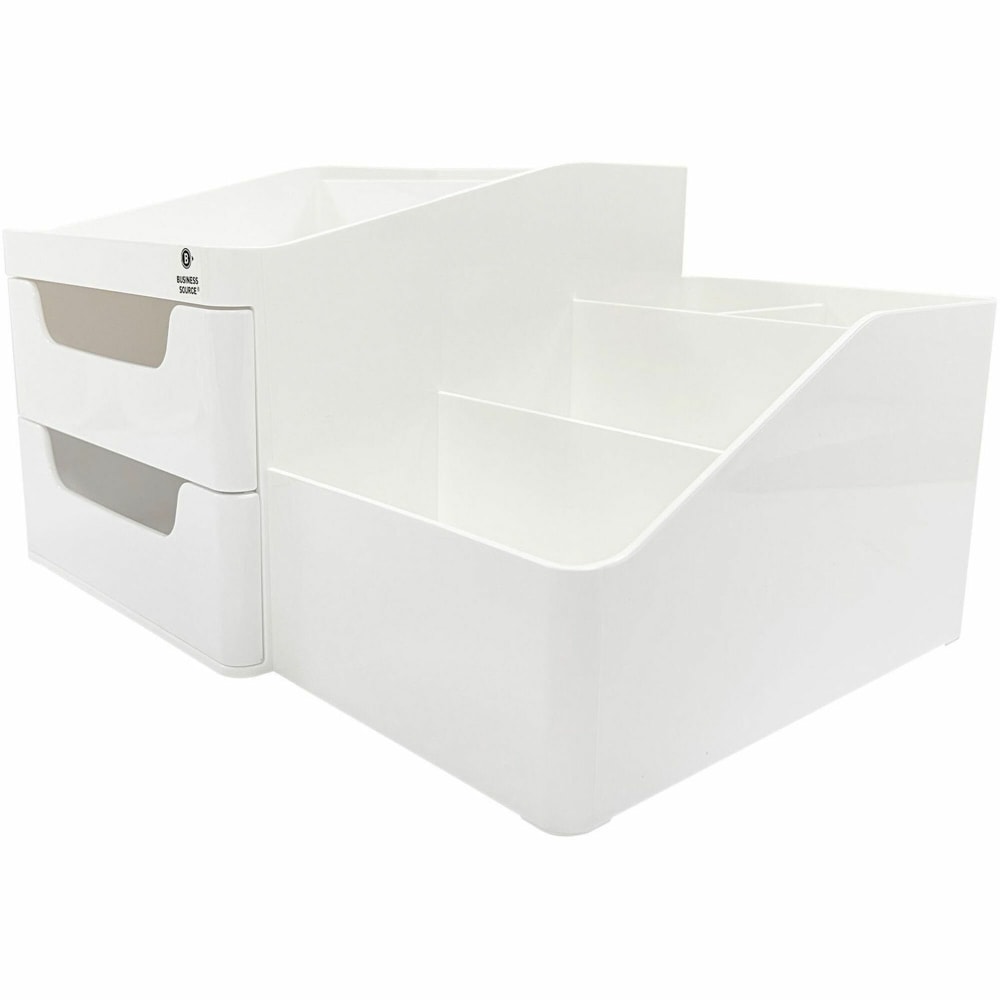 Business Source Multi-Grid Desktop Organizer - 7 Compartment(s) - 2 Drawer(s) - 5.70inx10.70inx 7.60in Depth - 11880