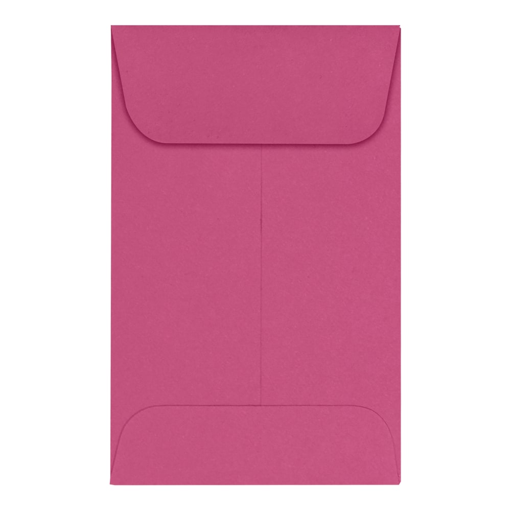 LUX Coin Envelopes, #1, Gummed Seal, Magenta, Pack Of 50
