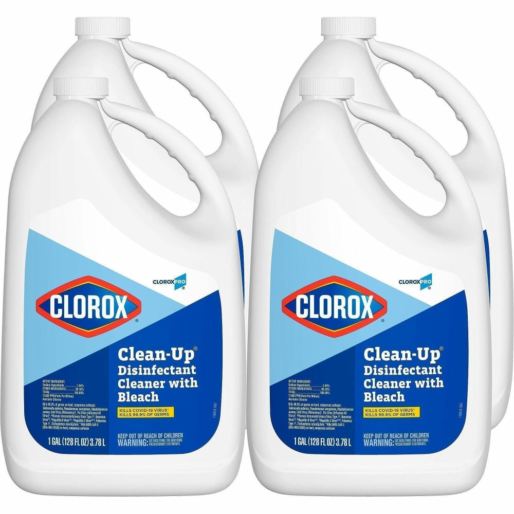 CloroxPro Clean-Up Disinfectant Cleaner WIth Bleach Refill, 128 fl oz (4 quart), Fresh Scent, 27 / Pallet