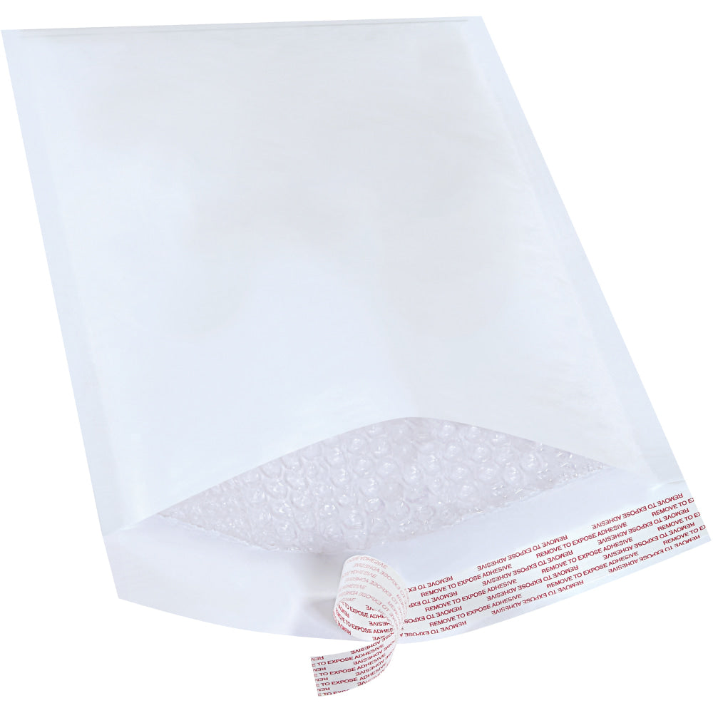 Partners Brand White Self-Seal Bubble Mailers, #3, 8 1/2in x 14in, Pack Of 25