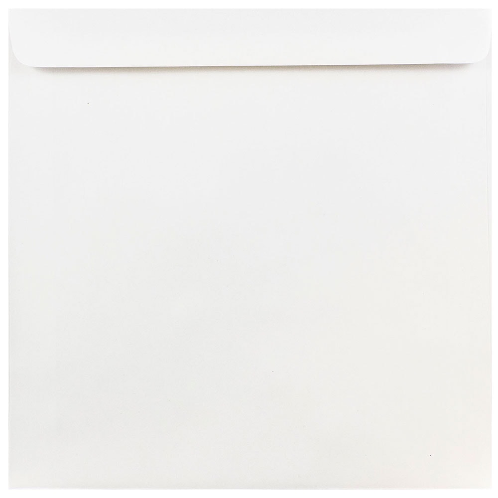 JAM Paper Square Invitation Envelopes, #9, Gummed Seal, White, Pack Of 25