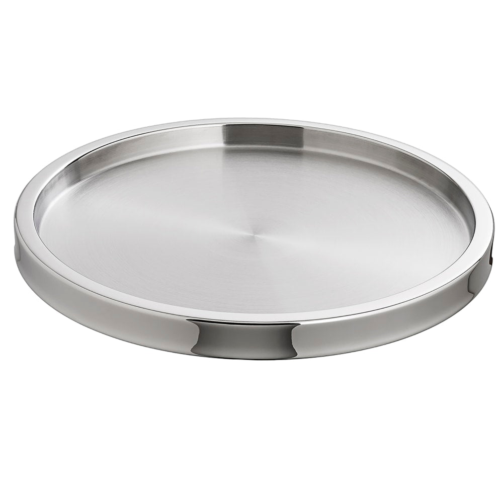Erwyn Products, Two-Tone Luxe Round Tray, Stainless Steel, Set of 12