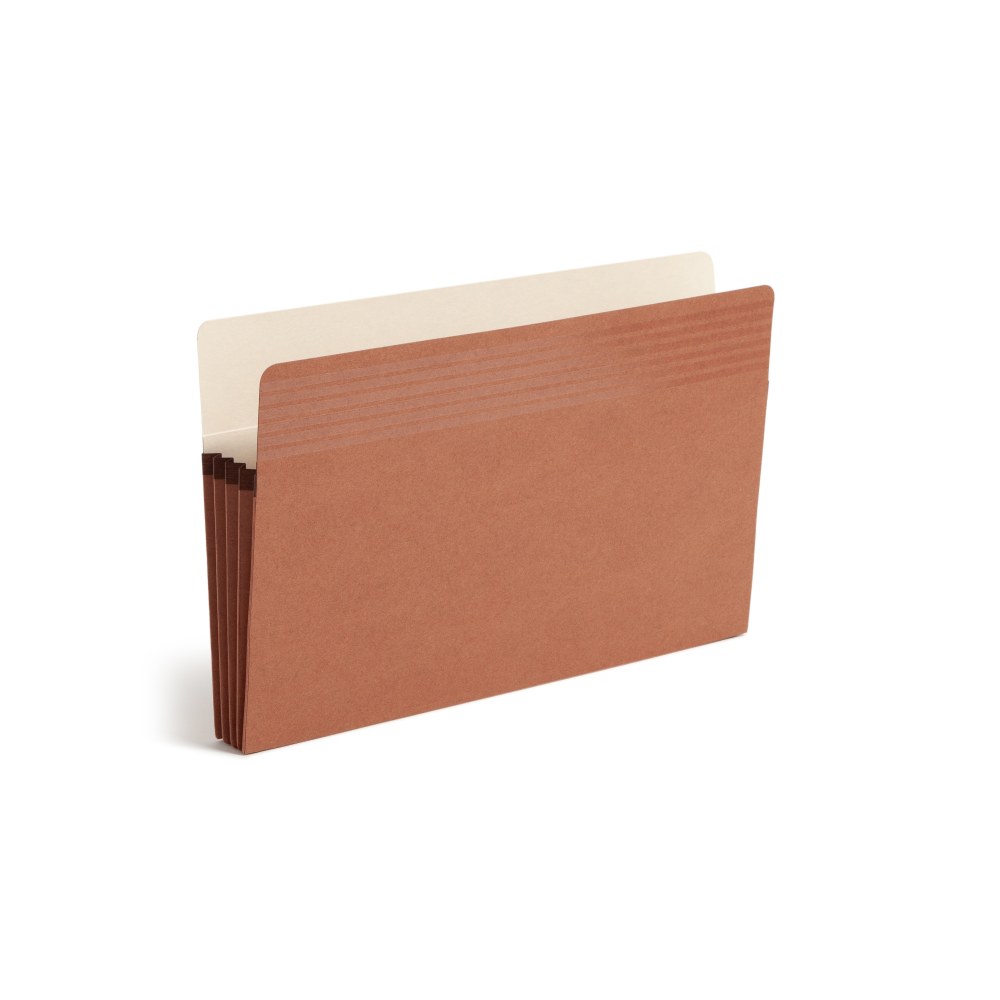 Smead Easy Grip Pockets, 3 1/2in Expansion, Legal Size, 30% Recycled, Redrope, Pack Of 25
