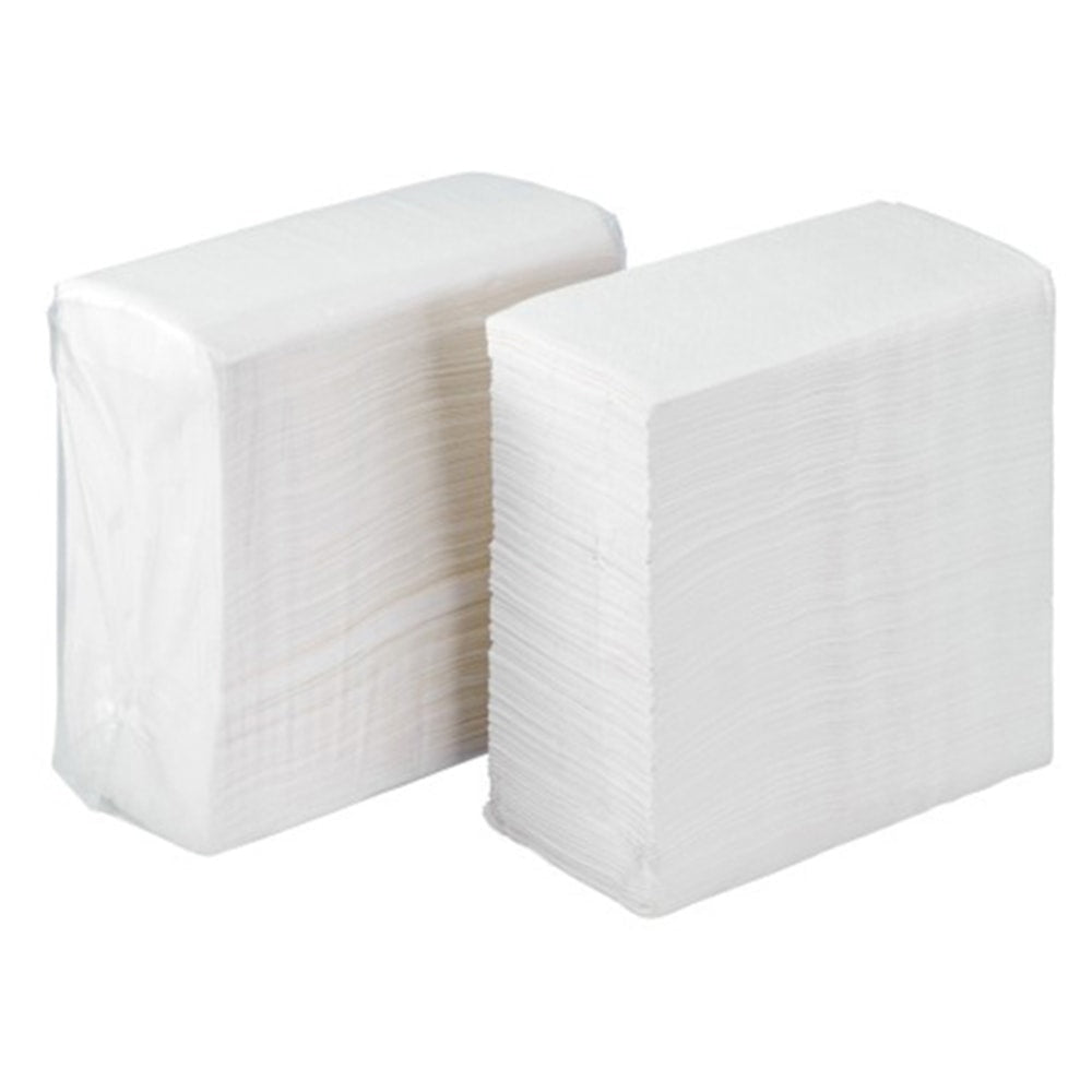 Karat Tall Fold 1-Ply Dispenser Napkins, 13-7/16in x 7in, White, Pack Of 10,000 Napkins